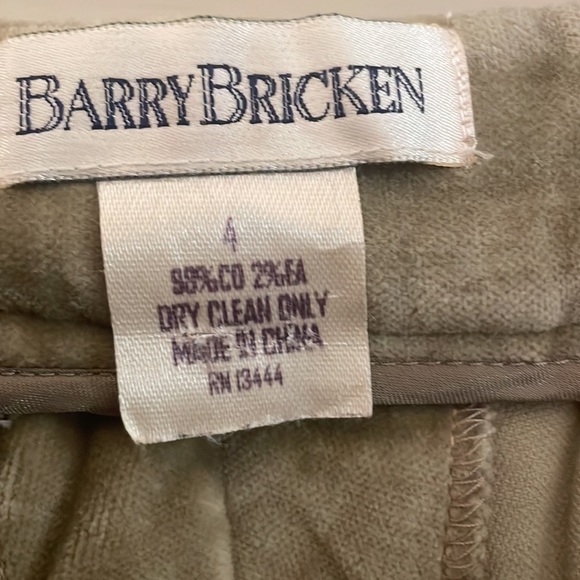Barry Bricken Celery Velour Pants Unisex - Picture 3 of 8